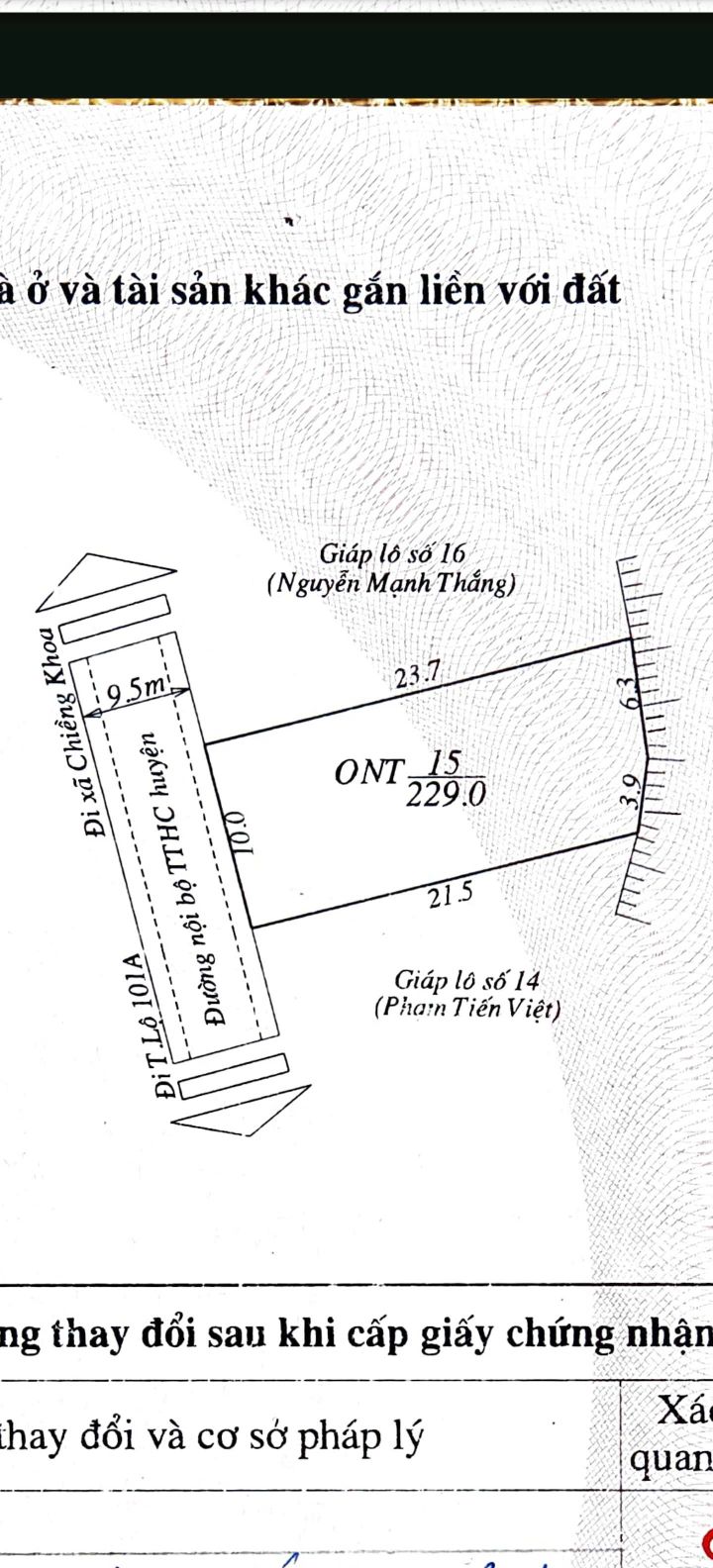 Bán Gấp Đất Nền Vân Hồ 229m² - Sẵn Sàng Xây Dựng, Kinh Doanh