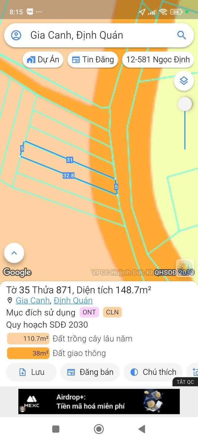 Đất nền Định Quán 160m² 450 triệu - Sổ đỏ chính chủ