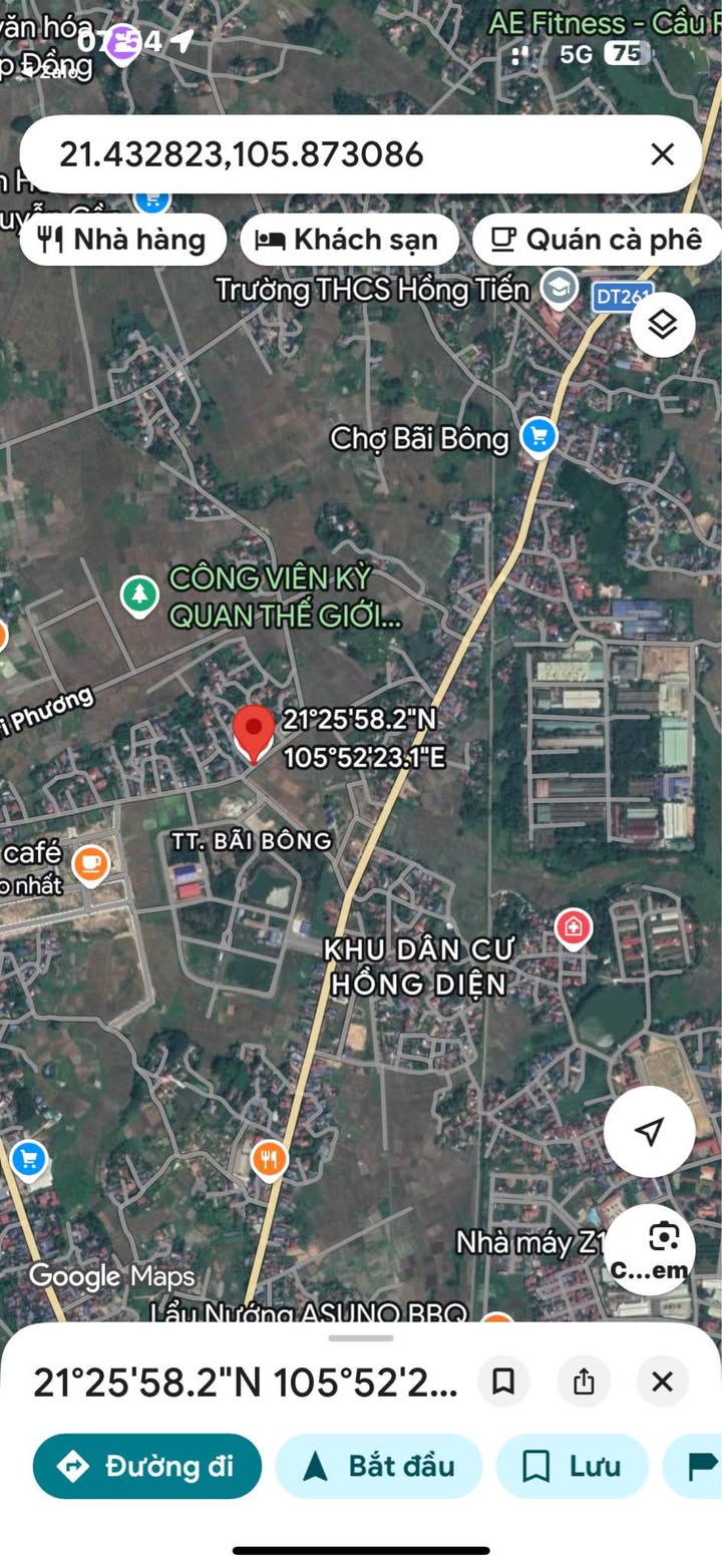 Đất nền Phường Hồng Tiến Phổ Yên 145m² 2 tỷ - Đường to ô tô