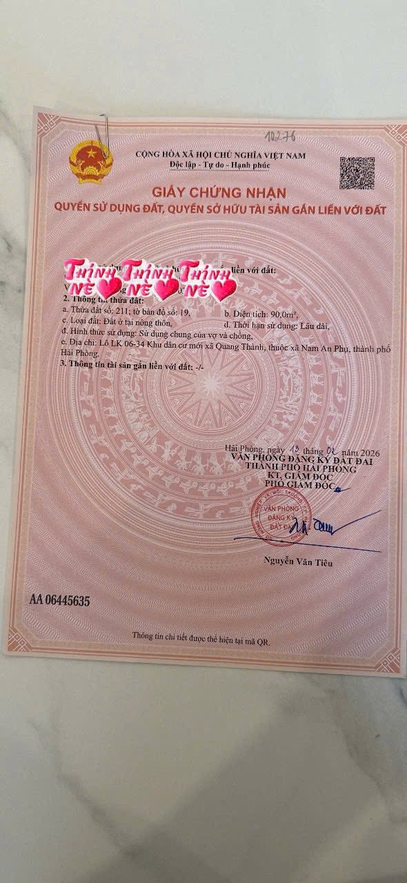 Đất nền Đông Hải Quang Thành 90m² 2 tỷ - Sổ đỏ