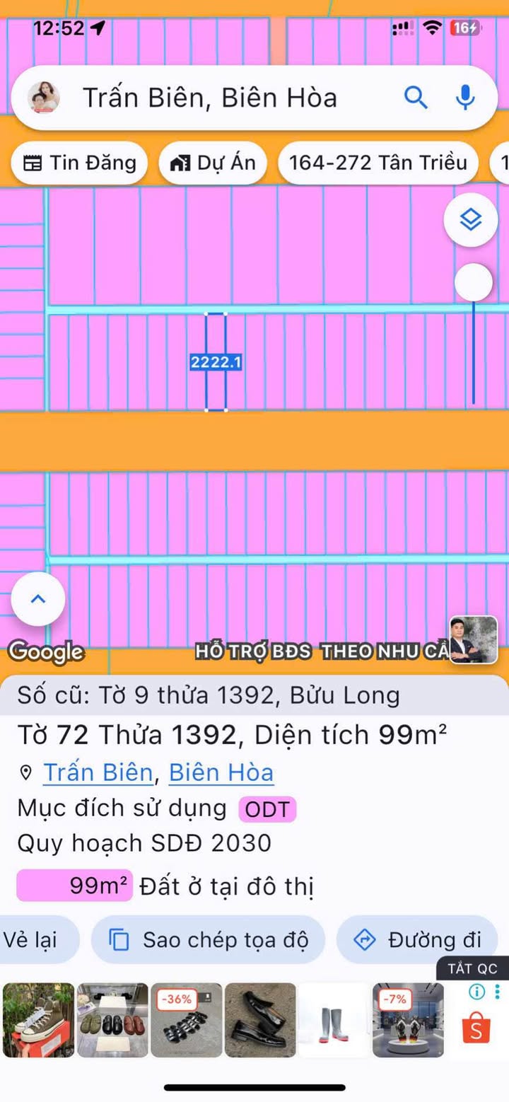 Đất Nền TĐC Bửu Long - D2, BHĐN: 99m², Giá 3.9 Tỷ, Sổ Hồng Thổ Cư