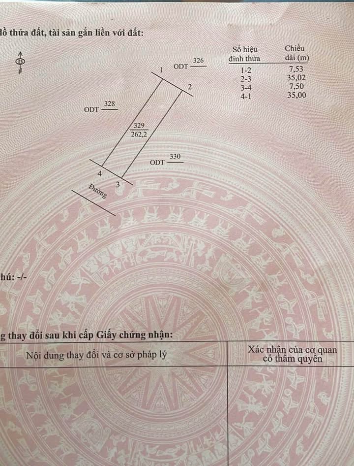 Đất Tạ Quang Bửu Thái Hòa 262m² 1 tỷ XX - Sổ đỏ chính chủ