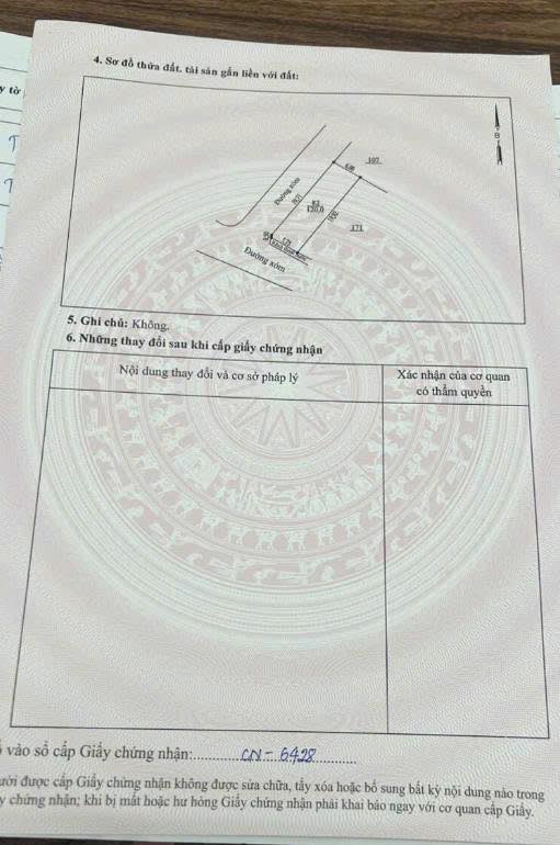 Dat nen Tam Nong Phu Tho 120m2 tu 1 ty - So do chinh chu