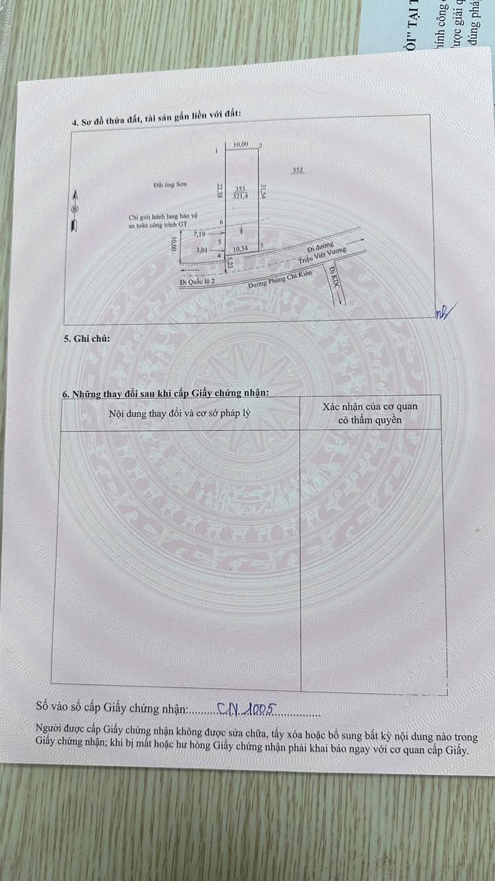 Bán đất mặt tiền 10m đường Thái Long, Tuyên Quang - 310m² thổ cư