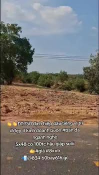 Đất nền ĐT.750 Định Hiệp 240m² 8xx triệu - Sổ đỏ chính chủ