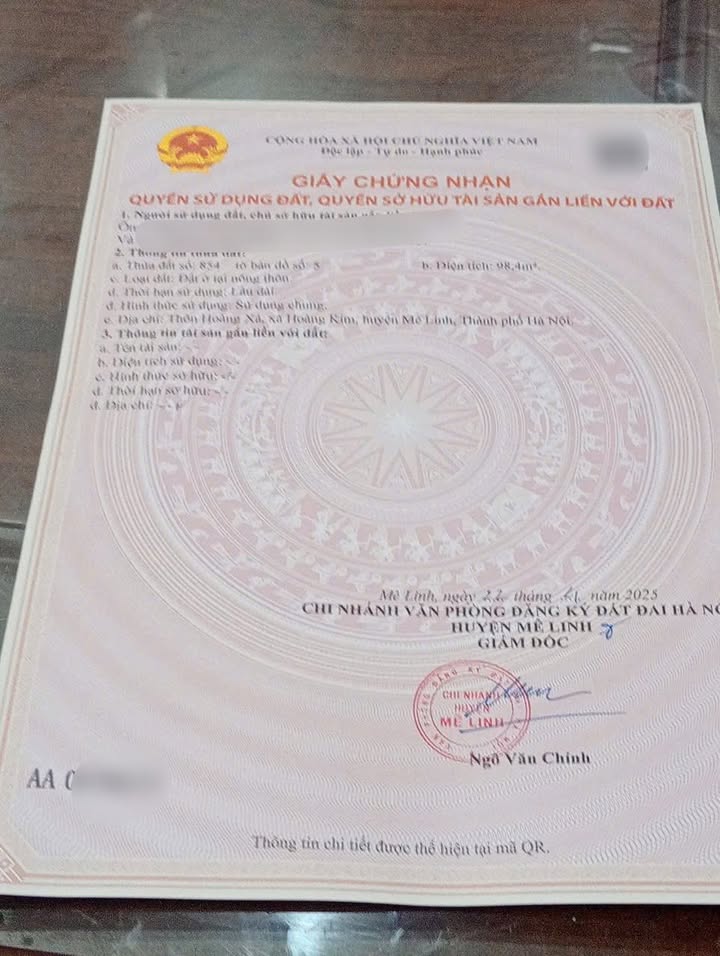 Bán Đất Thổ Cư 98.4m² Hoàng Kim, Mê Linh - Đường Ô Tô, Tiềm Năng Đầu Tư