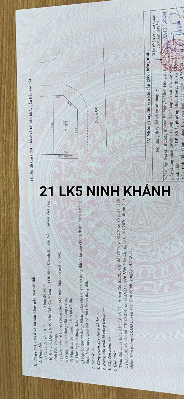 Đất Lô Góc V1 Ninh Khánh, Hoa Lư - 104m² Kinh Doanh Đắc Lợi, Giá Đầu Tư 6 Tỷ+