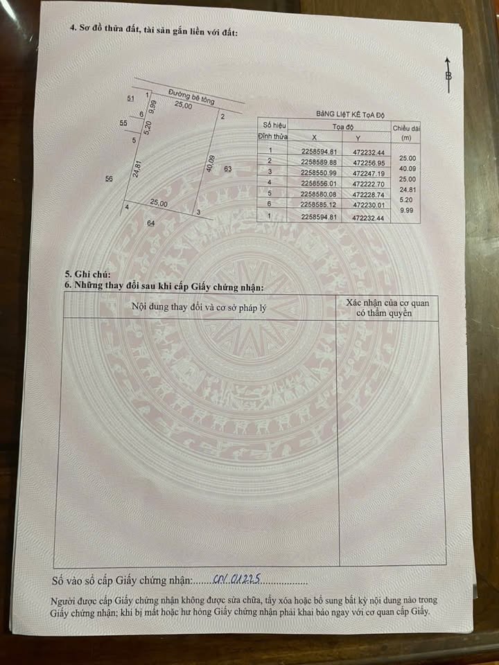 Đất nền 1000m² mặt tiền 25m, An Bình, Phú Thọ - Sổ đỏ vuông vắn, giá tốt