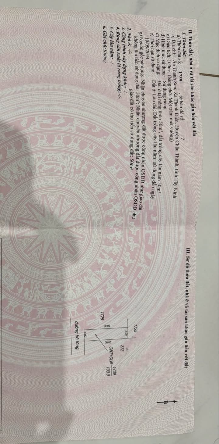 Đất Phú Tân Thủ Dầu Một 100m² 13.5 tỷ - Sổ đỏ chính chủ