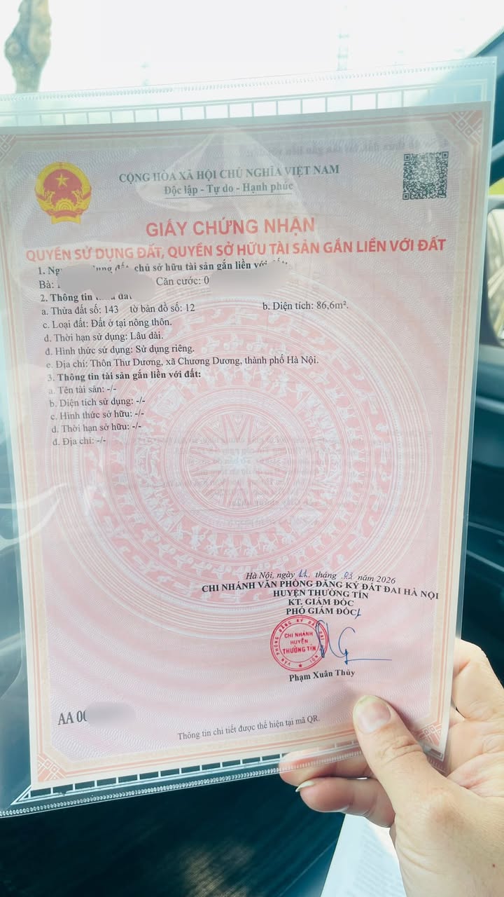 Bán Đất Vườn Thường Tín 110m² - Sổ Đỏ Sẵn Sàng