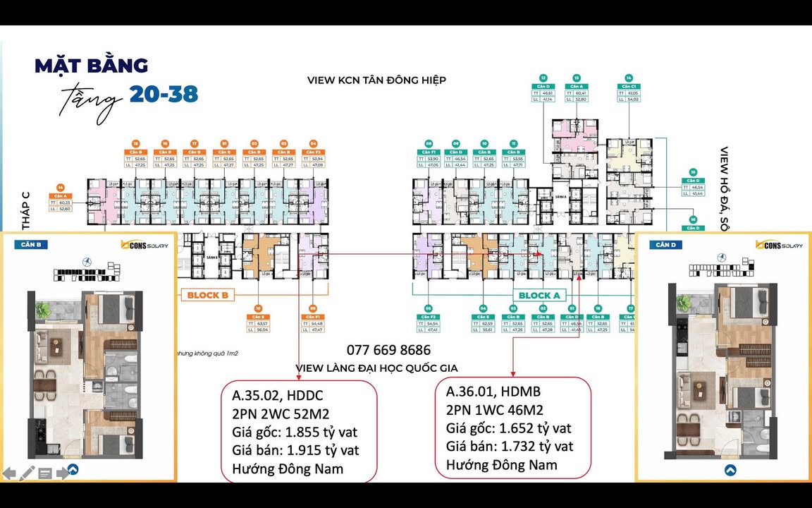 Bcons Solary - Căn hộ 2PN dưới 2 tỷ, sát ga Metro Dĩ An