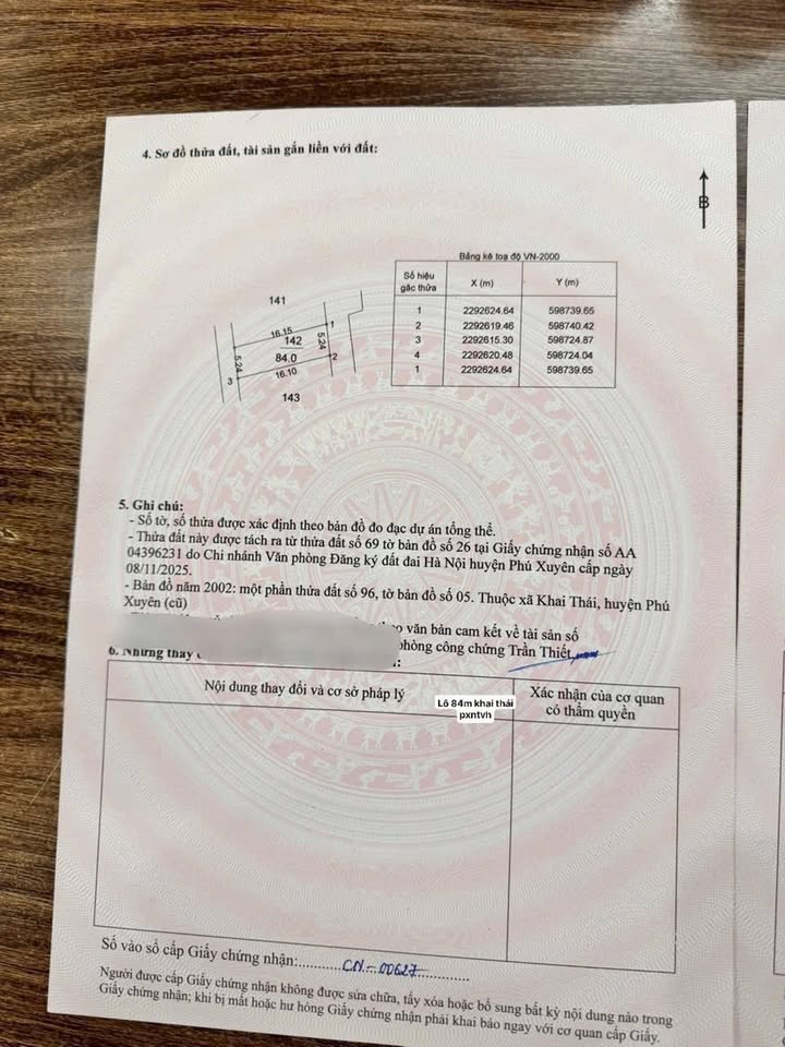 Đất Khai Thái Phú Xuyên 84m² 2.1 tỷ - Sổ đỏ chính chủ