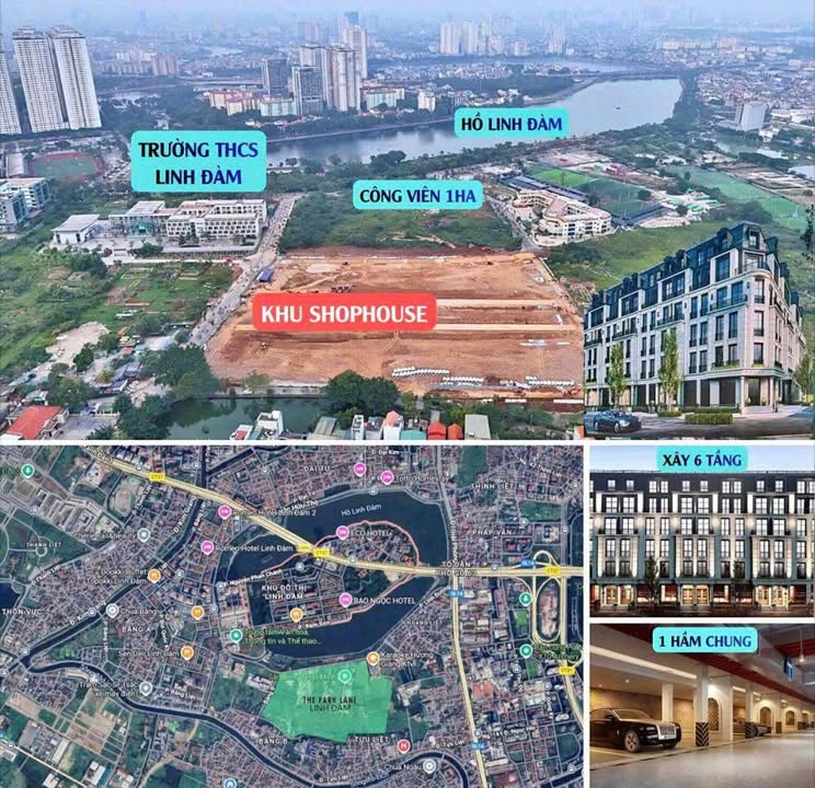 Townhouse The Park Lane Linh Đàm 790m² - Sống Chuẩn Đẳng Cấp Ven Hồ
