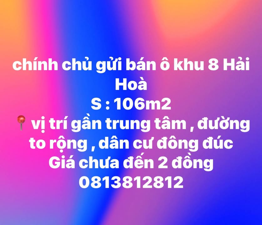 Đất nền Móng Cái 106m² - Sổ đỏ chính chủ, gần trung tâm