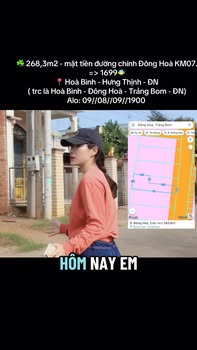 Đất nền Đông Hòa 268,5m² 1.699 tỷ - Sổ đỏ chính chủ