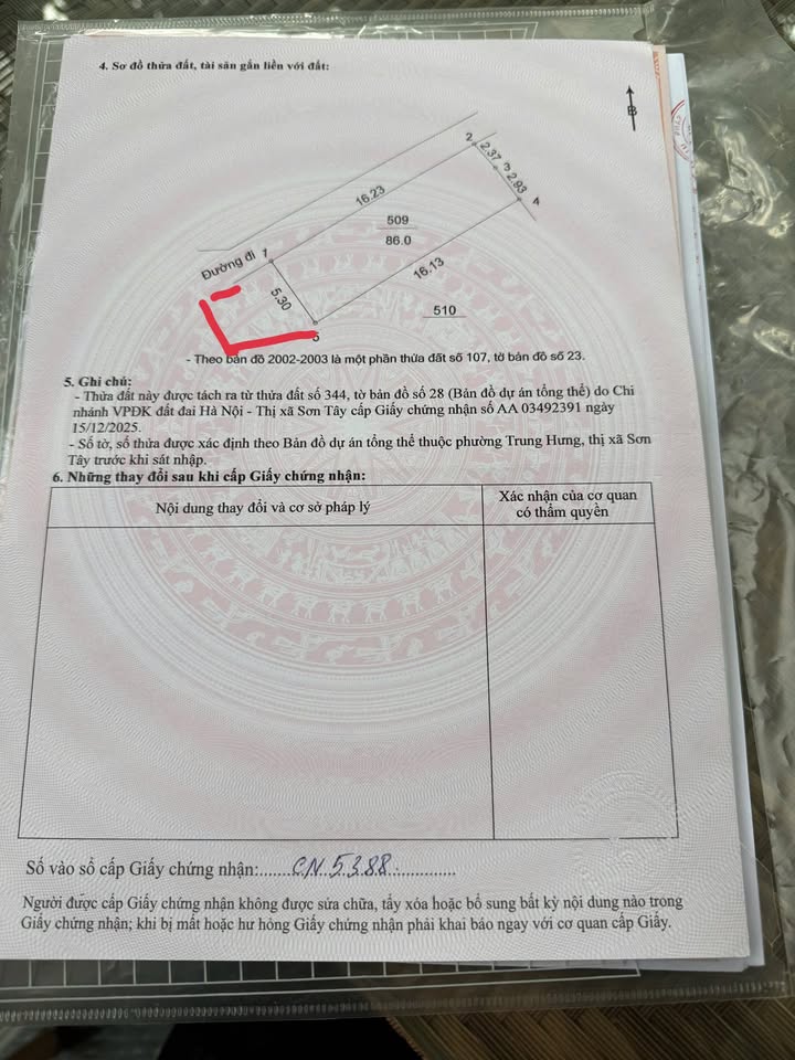 Đất nền Ái Mỗ Sơn Tây 86m² hơn 2 tỷ - Sổ đỏ chính chủ