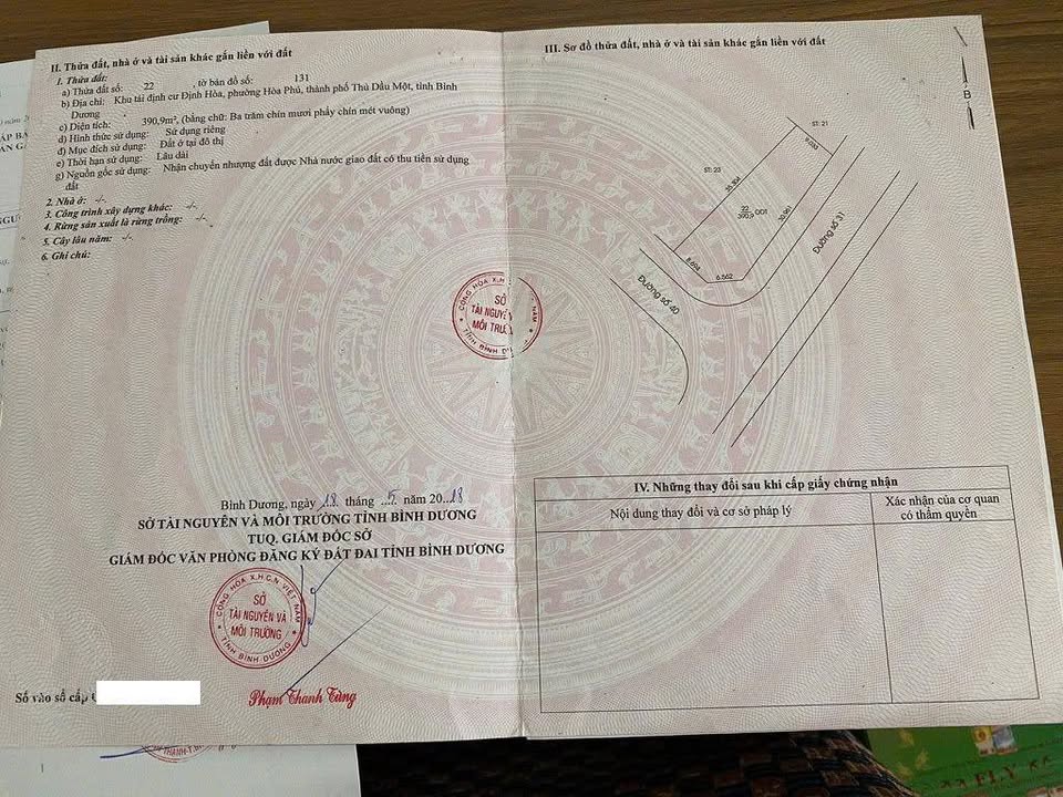 Đất nền Định Hòa Thủ Dầu Một 390m² - Tiềm năng tăng giá