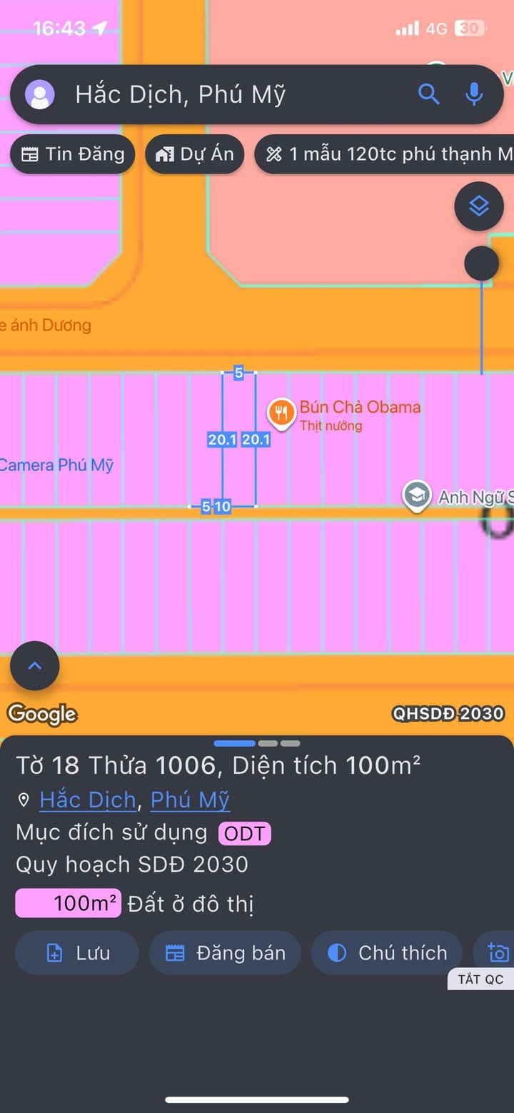 Đất Nền Hắc Dịch 100m² - Đối Diện Công Viên, Giá Tốt