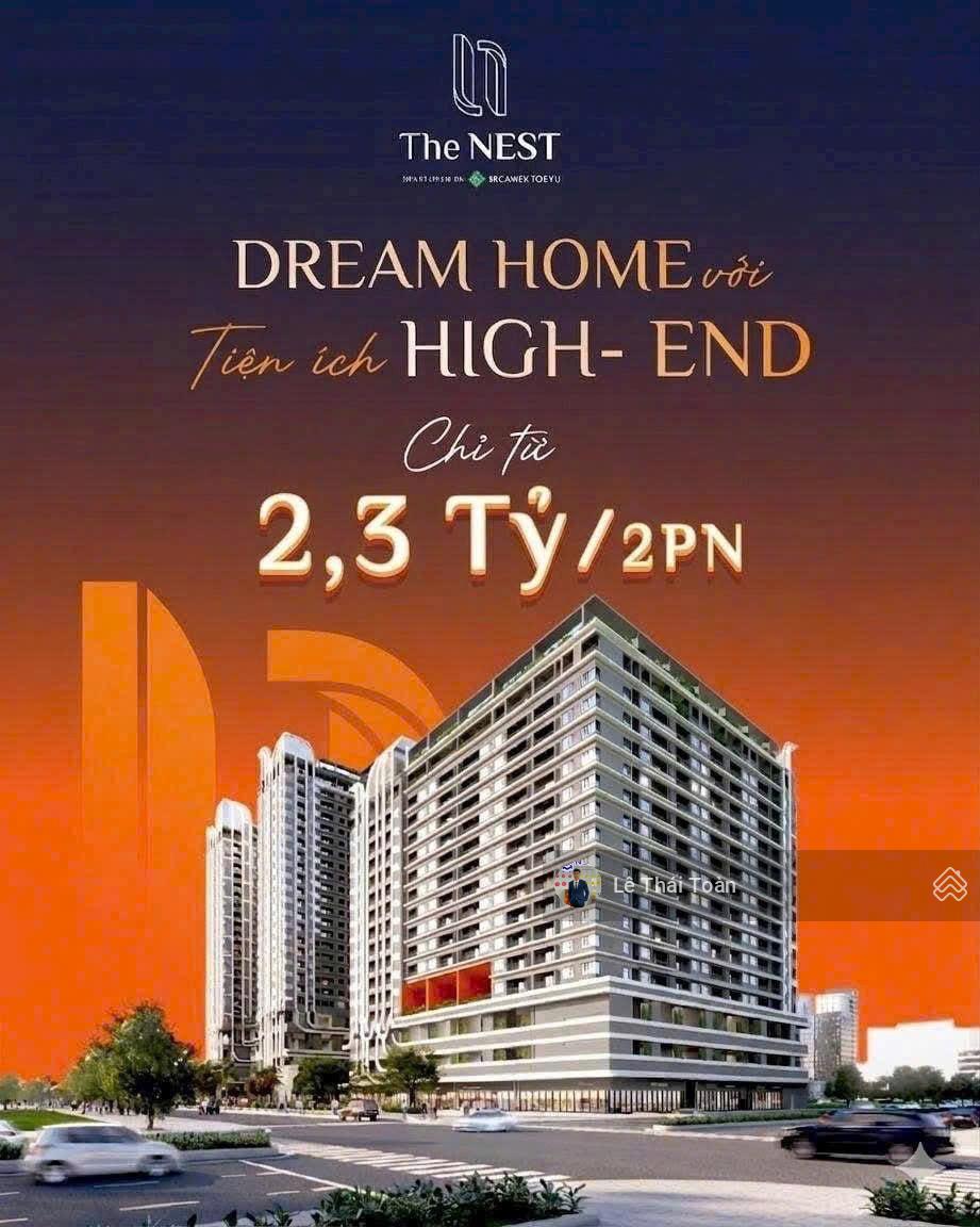 Căn hộ The Nest Bình Dương 55m² giá 2.3 tỷ - Booking nhận ngay ưu đãi 50 triệu!