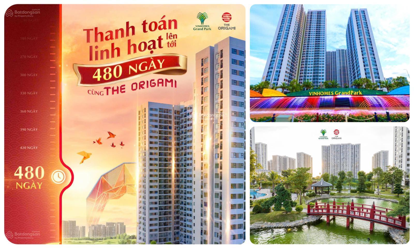 Căn hộ The Origami Vinhomes Grand Park 82m² giá 3.779 tỷ - View Vườn Nhật, hồ cá Koi