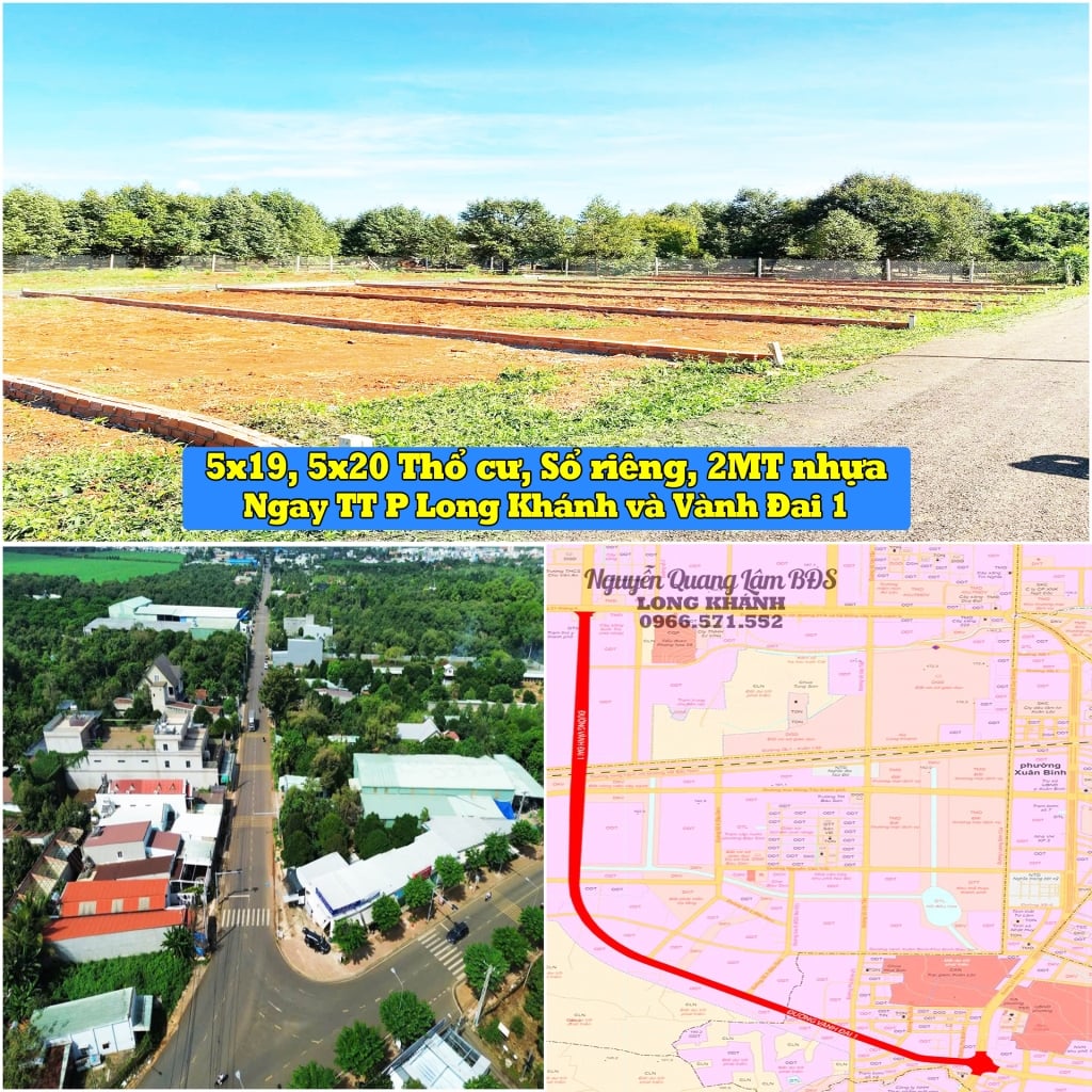 Đất thổ cư 95m² tại Long Khánh giá chỉ 860 triệu - Tiềm năng đầu tư cao!