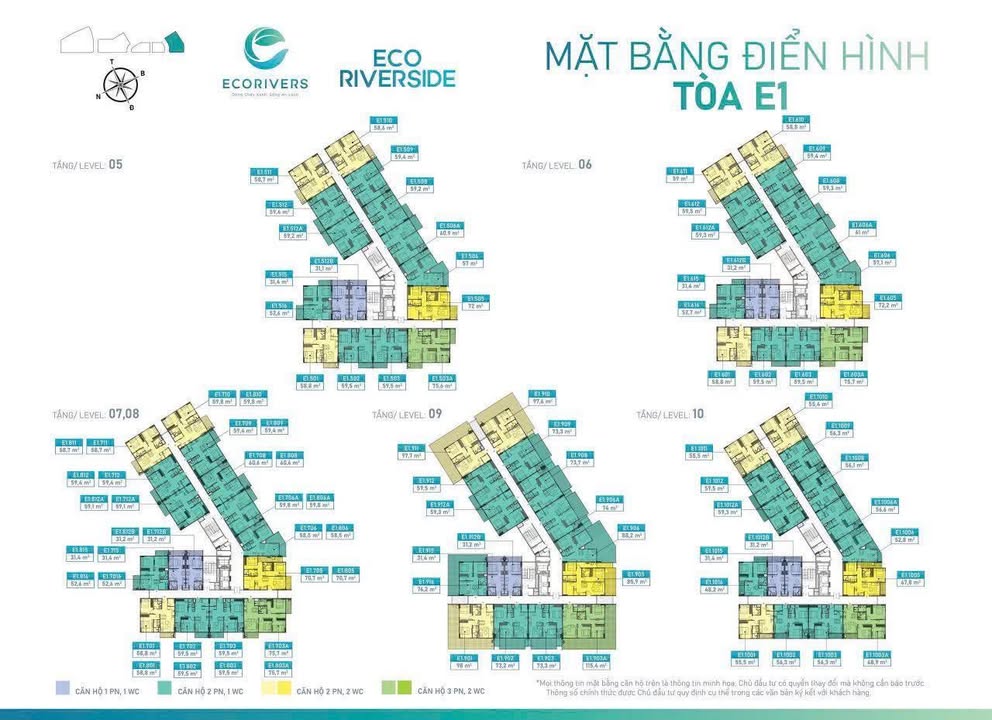 Căn hộ 2PN Eco Riverside Hải Dương - 2.34 Tỷ, View Sông Bùi Thị Xuân