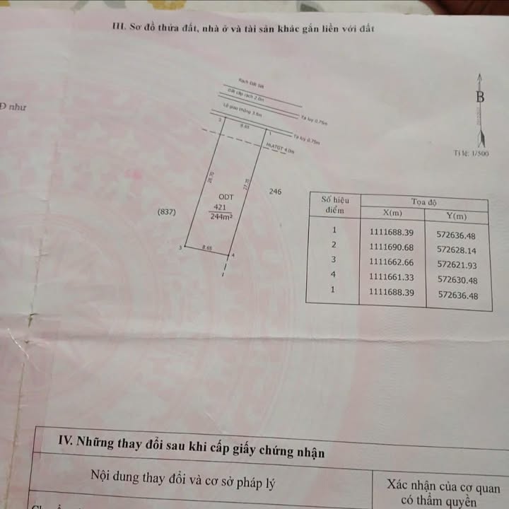 Đất Thổ Cư 244m² Phước Thới, Ô Môn - Tặng Nhà Cấp 4, Giá 1.2 Tỷ