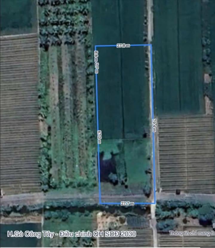 Đất Vườn 2 Mặt Tiền Gò Công Tây 2195m² - Giá Tốt Đầu Tư 1.3 Tỷ