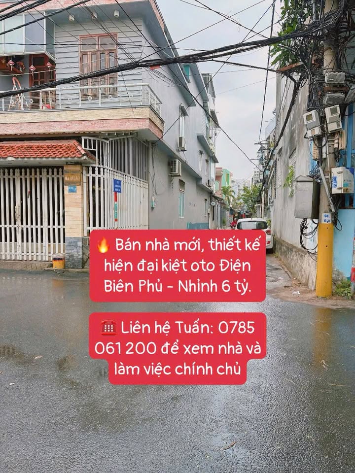 Nhà 55m² kiệt ô tô Điện Biên Phủ - 3 Tầng Hiện Đại, Giá 6 Tỷ