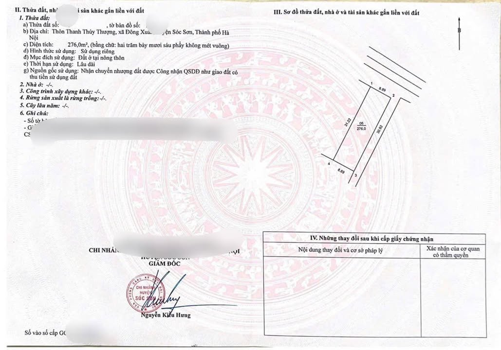 Đất nền Đông Anh 276m² mặt đường nhựa - Tiềm năng sinh lời cao