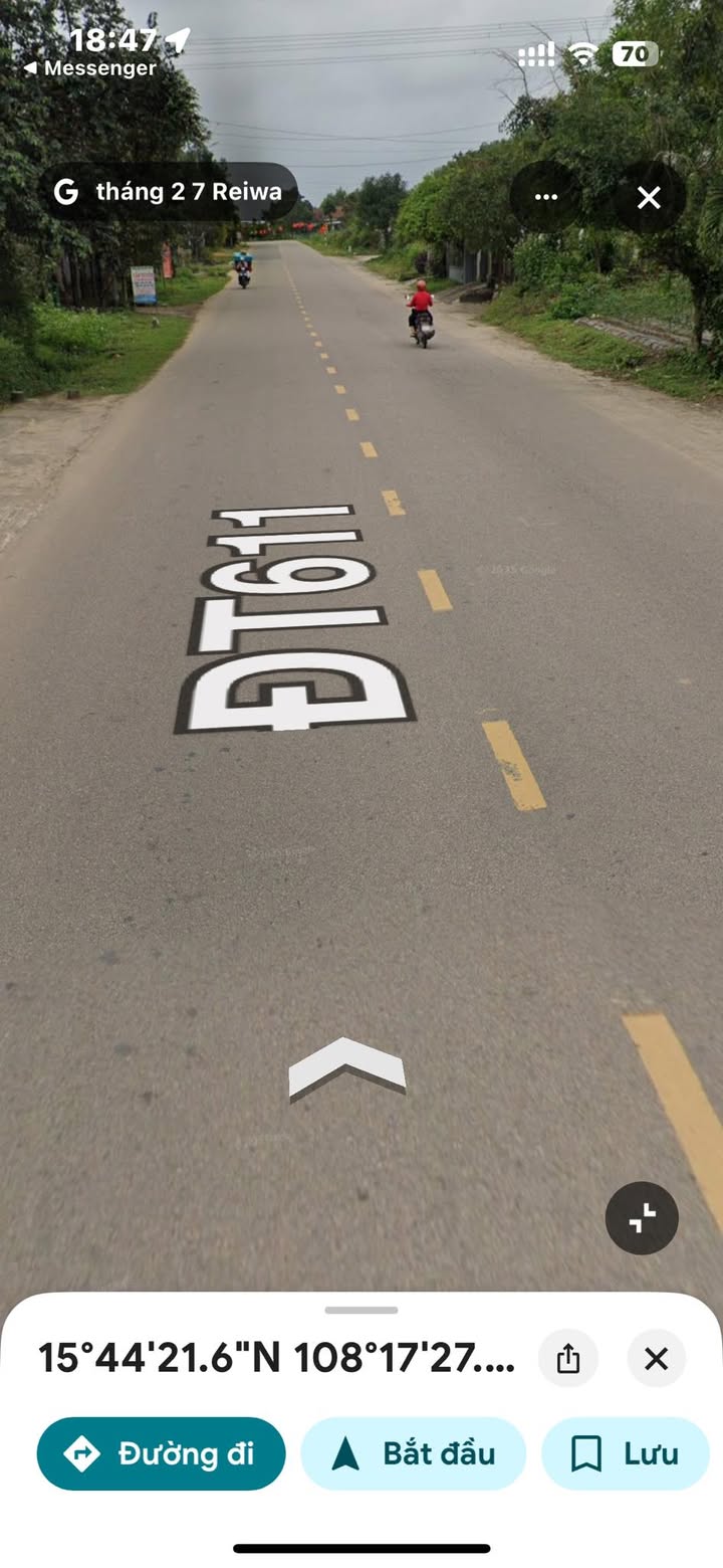 Đất nền mặt tiền 189m² đường 611, Quế Sơn, Quảng Nam - Giá tốt