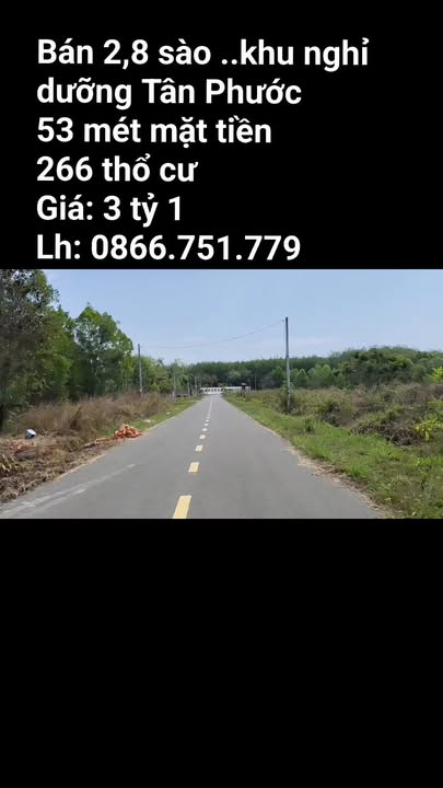 Đất dự án Khu nghỉ dưỡng Tân Phước 1008m² giá 3.1 tỷ - Đầu tư sinh lời ngay!