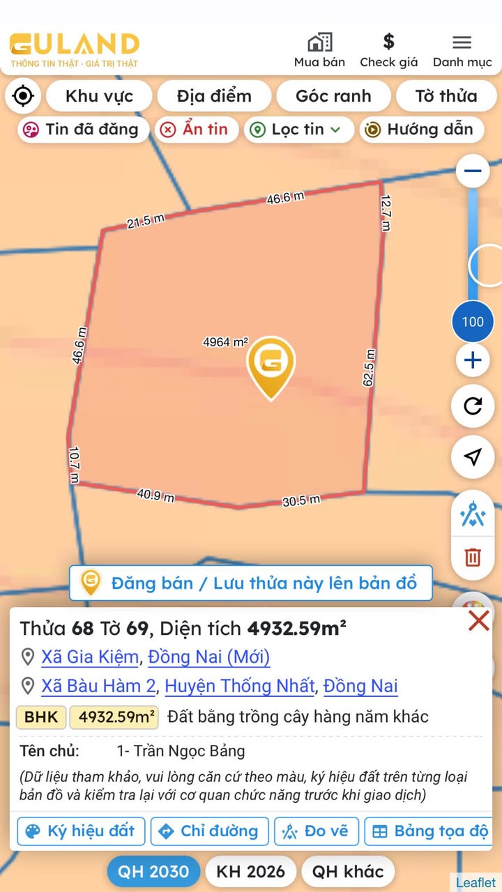 Bán Đất Vườn Đồng Nai 4932m² Gần Cao Tốc - Giá Đầu Tư 300 Triệu/Sào