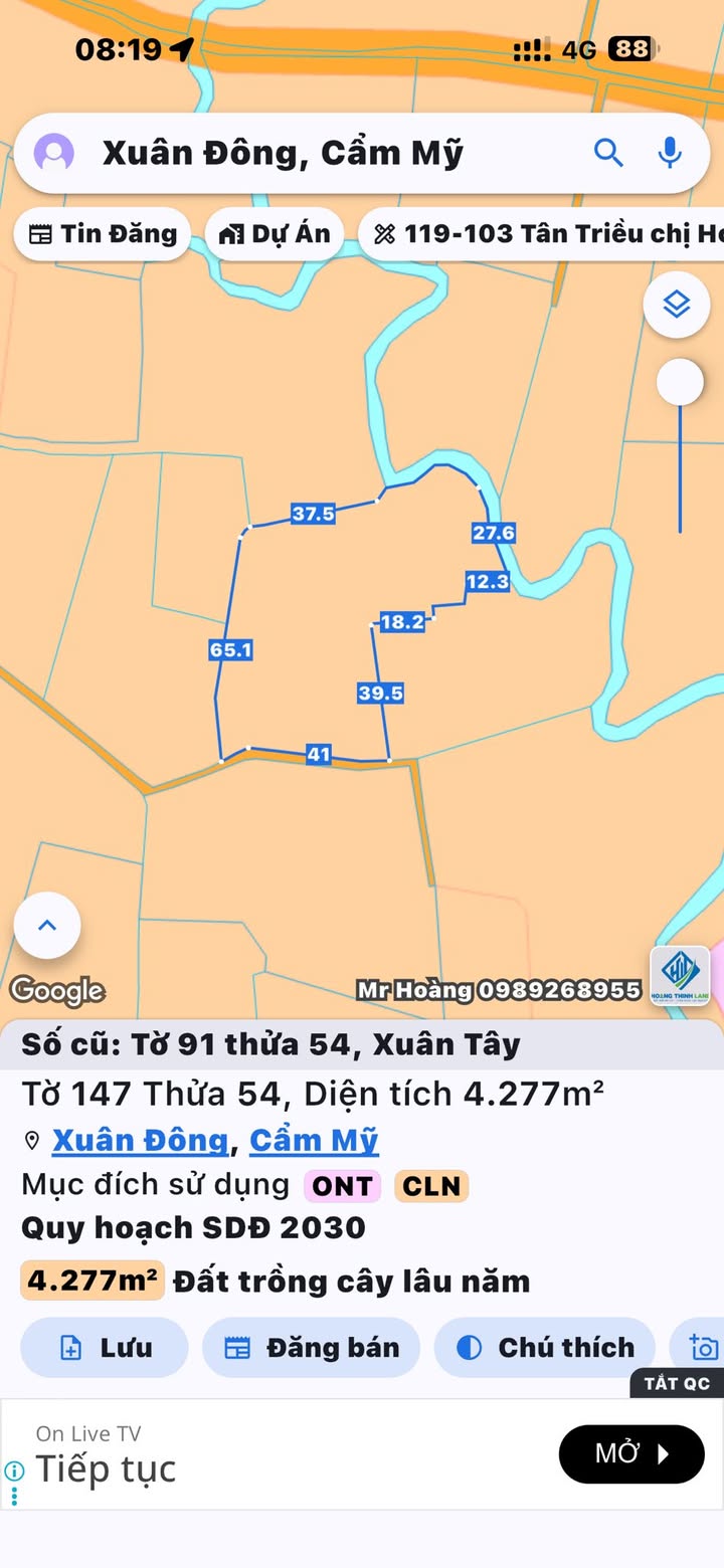 Bán Gấp Đất Vườn 4200m² Xuân Tây, Cẩm Mỹ, Đồng Nai - Giá Tốt