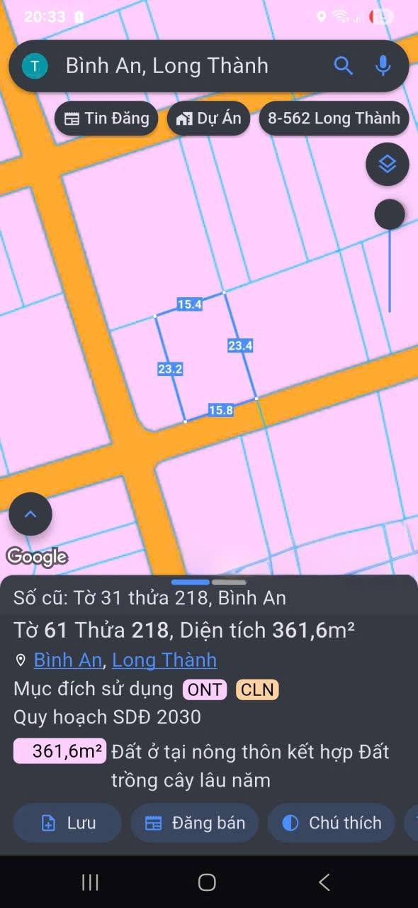 Đất nền Long Thành 361m² - Sổ hồng thổ cư, giá 3.8 tỷ