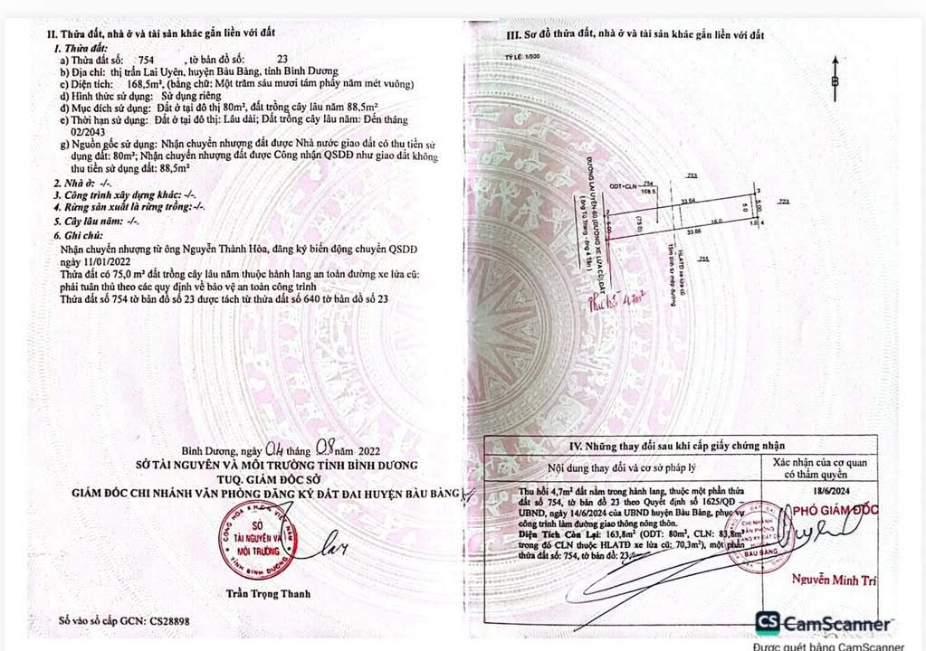 Bán gấp đất 165m² nhựa Lai Uyên, Bàu Bàng - Sổ đỏ sẵn sang