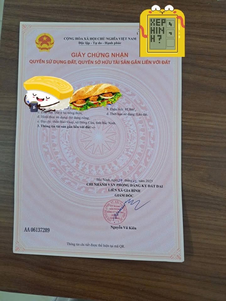 Đất nền 96m² Gia Bình, Bắc Ninh - Sổ đỏ sẵn sàng, giá chỉ từ 1.2 tỷ