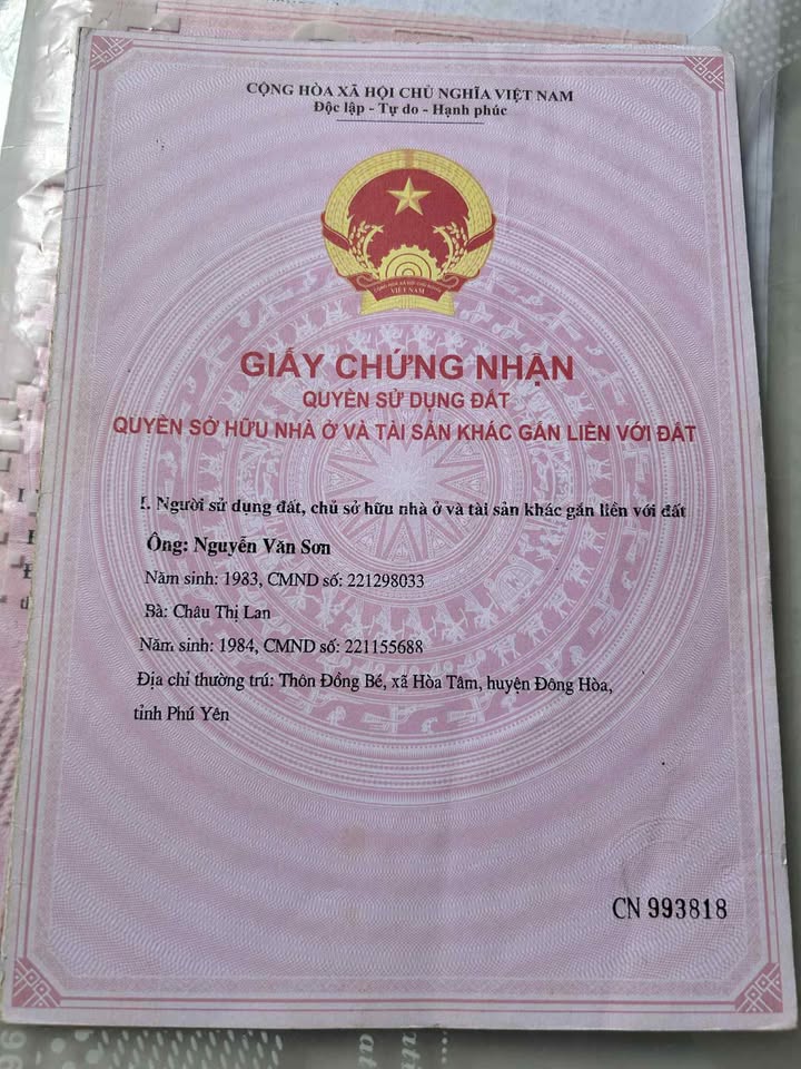 Đất thổ cư 204m² TĐC Phú Lạc, Đồng Xuân - Sổ hồng sẵn sàng