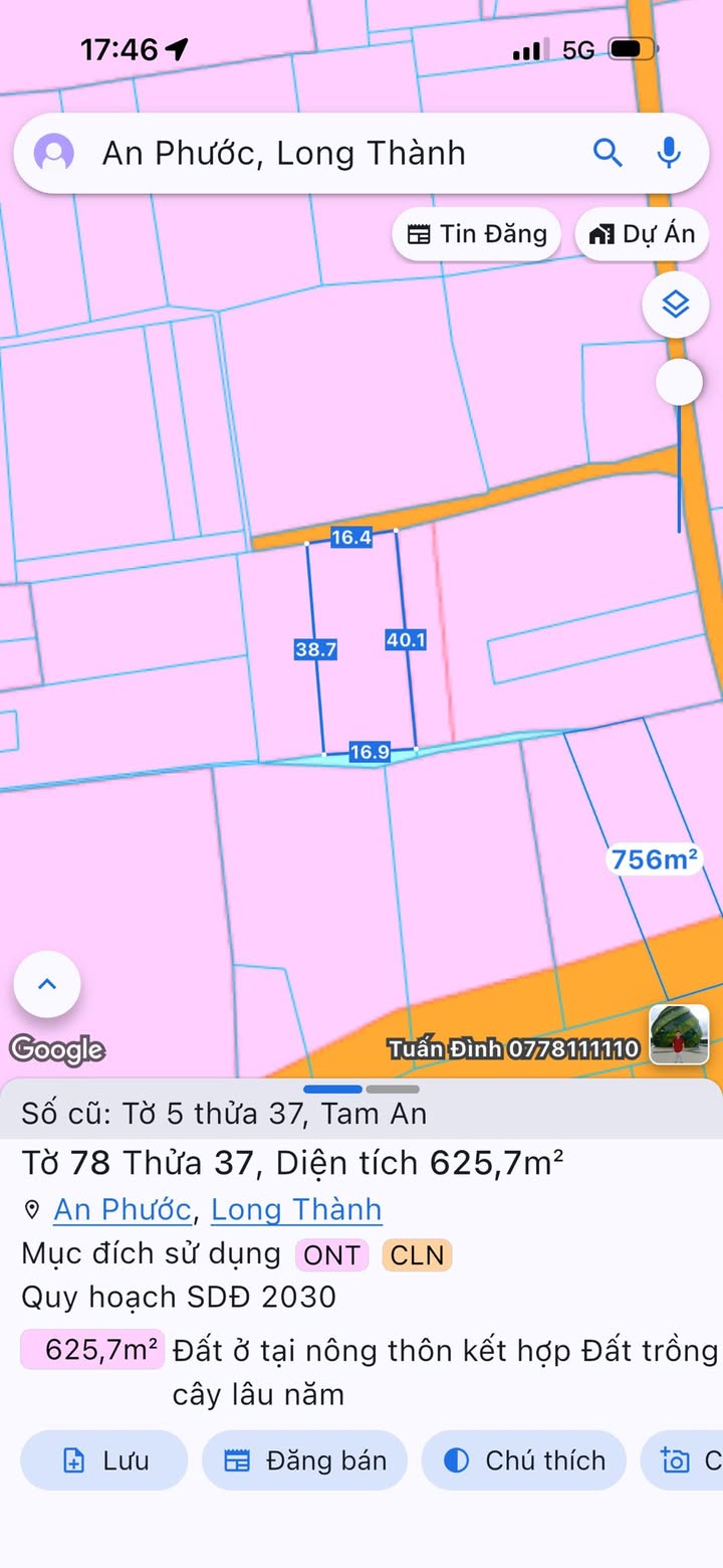 Đất Vườn 640m² Xã An Phước Long Thành - Giá Rẻ 3 Tỷ, Sẵn Sàng Xây Dựng