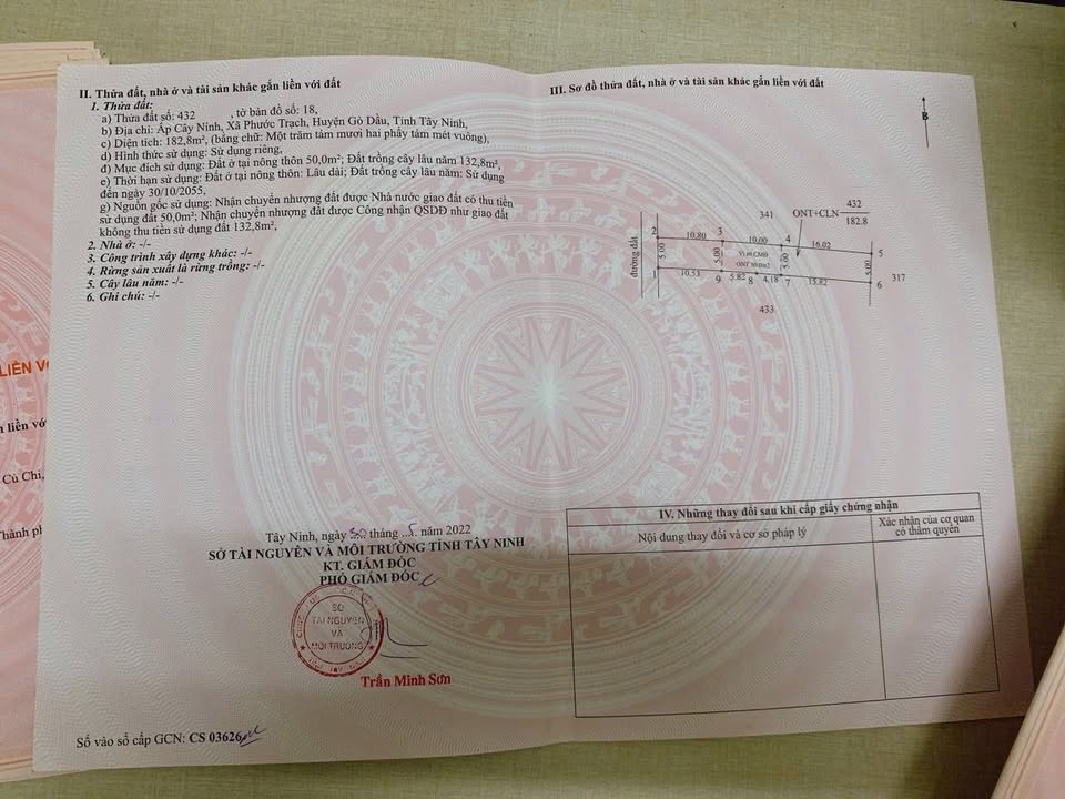 Đất Nền Gò Dầu, Tây Ninh 182m² - Sổ Sẵn, Giá Tốt 5.5 Tỷ