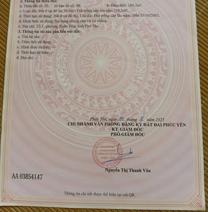 Đất Vàng Xuân Hòa, Vĩnh Phúc 160m² - Sổ Thổ Cư, Ngay Sư Phạm 2!