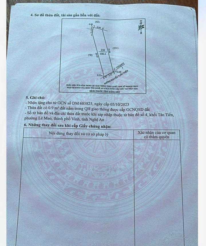 Đất nền mặt tiền Nguyễn Tuấn Thiện, TP Vinh - 100.5m² - 5 tỷ