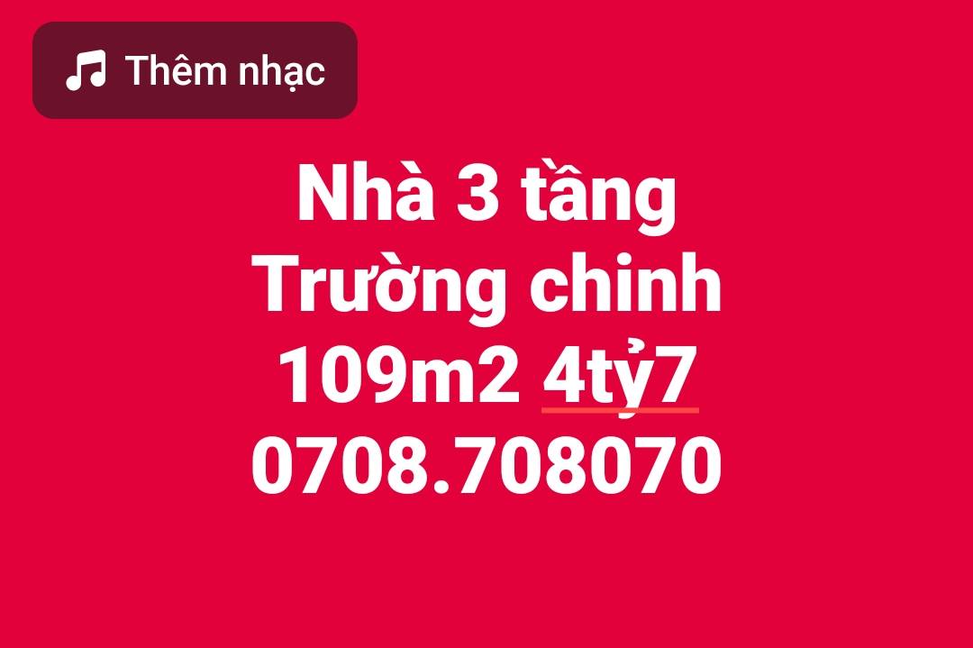 Nhà 3 Tầng Mặt Tiền Trường Chinh, Đà Nẵng - 109m² Giá 4.7 Tỷ