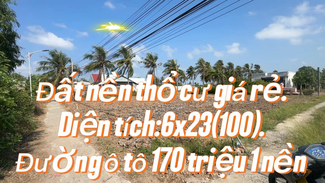 Đất Thổ Cư Tân Phú Đông, Tiền Giang - 138m² - Giá Chỉ 170 Triệu/Nền