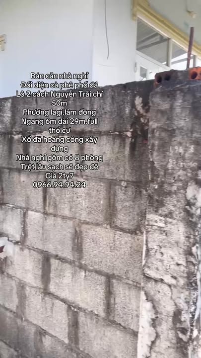 Nhà Nghỉ 8PN Mặt Tiền La Gi - Ngang 6m, 174m² - Giá 2.7 Tỷ