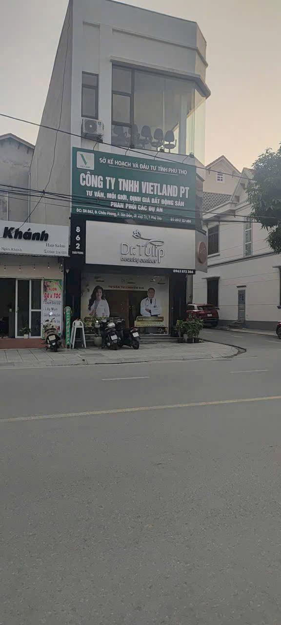 Cho thuê mặt bằng góc 2 mặt tiền Châu Phong, Việt Trì - 90m² kinh doanh đắc lợi