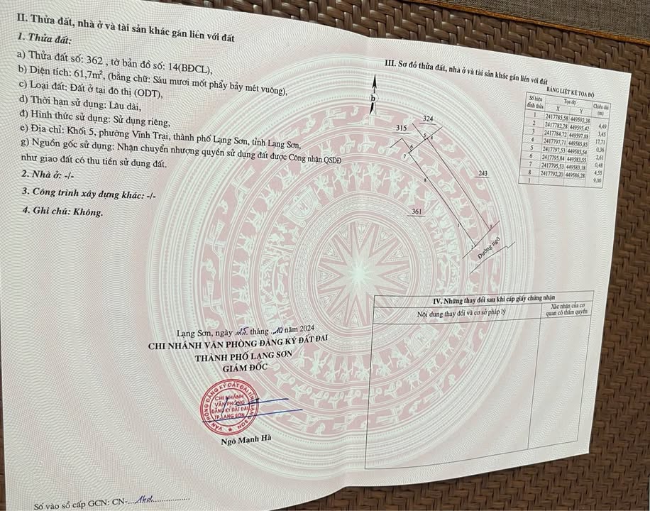 Nhà Cấp 4 Ngõ 252 Chu Văn An, Lạng Sơn - 61.7m² Giá 1.5 Tỷ