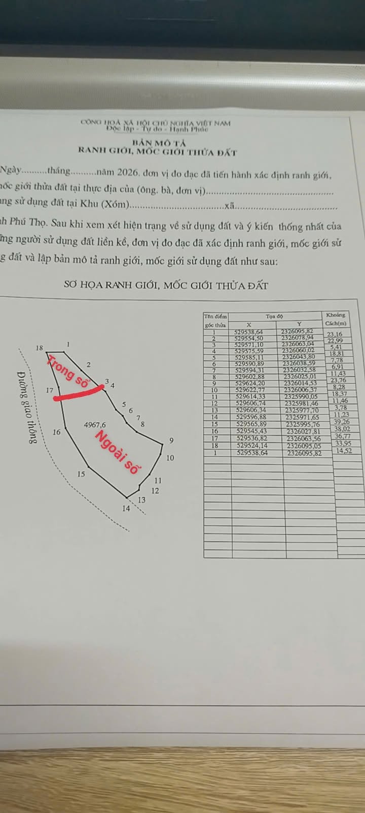 Bán Đất Nền 5000m² Bám Tỉnh Lộ, Vĩnh Phúc - Giá Đầu Tư Chỉ Từ 300 Triệu