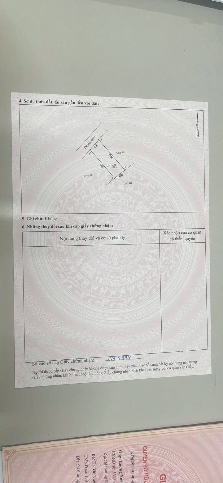 Bán đất 103m² Hương Nộn, Tam Nông, Phú Thọ - Tặng nhà cấp 4, hơn 900 triệu