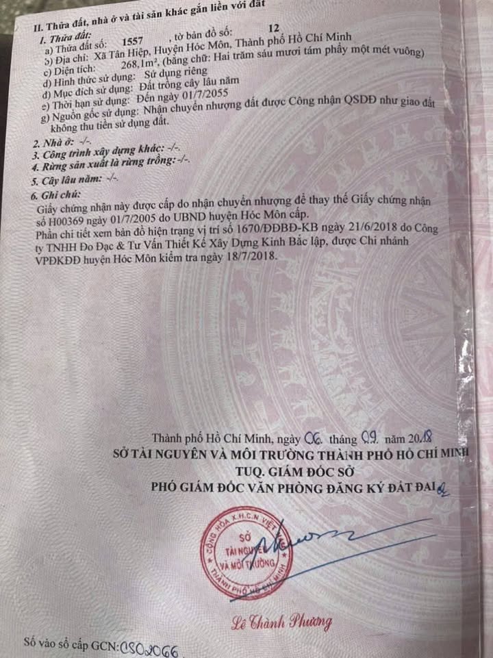 Bán Đất Sổ Đỏ Quận 12 - 300m² Ngay 1 Xẹt Tân Hiệp 8 - Giá 2.7 Tỷ